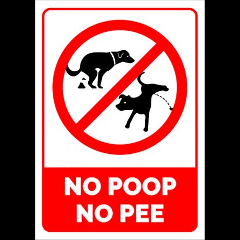 Semn no poop no pee